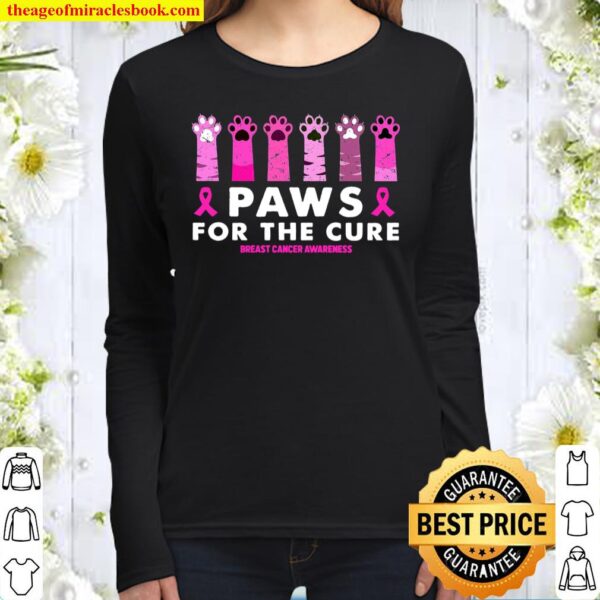Paws For The Cure Breast Cancer Awareness Women Long Sleeved