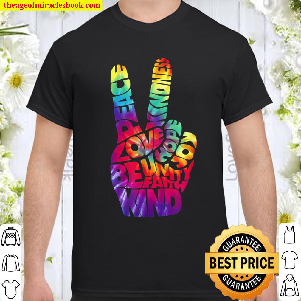 Peace Hand V Sign Tie Dye 2021 Shirt, Hoodie, Long Sleeved, SweatShirt