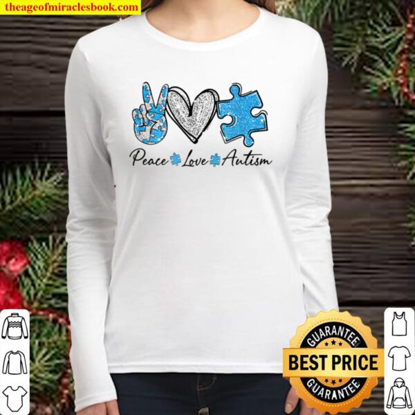 Peace Love Autism Women Long Sleeved