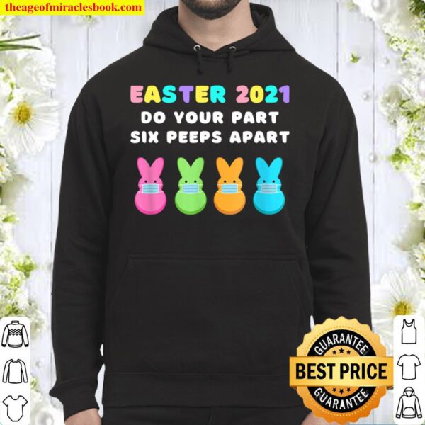 Peeps Easter 2021 Quarantined Face Mask Bunny Chillin Hoodie