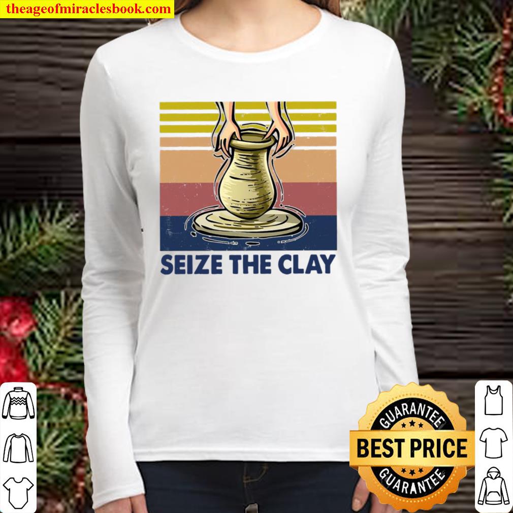 Pottery seize clay vintage Women Long Sleeved