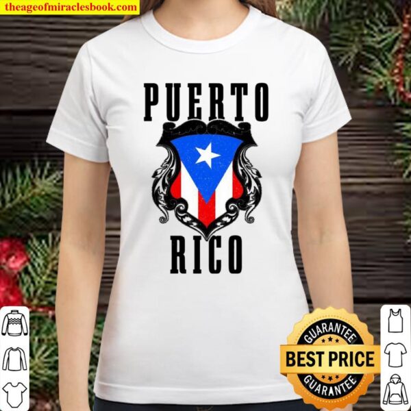 Puerto Rico Vintage Puerto Rican Flag Pride Puerto Rico Classic Women T-Shirt