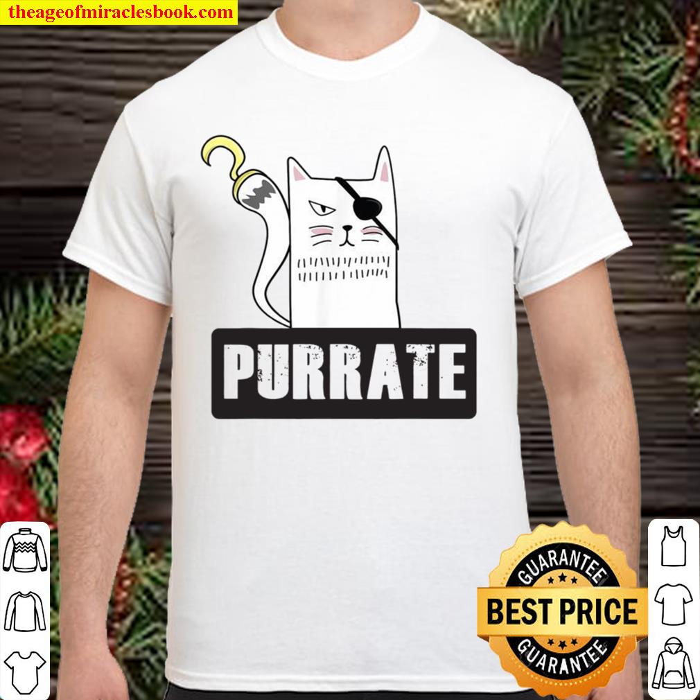 Purrate Pirate Cat Eye Patch Hook limited Shirt, Hoodie, Long Sleeved, SweatShirt