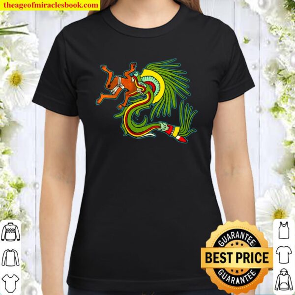 Quetzalcoatl Gefiederter aztekischer Schlangengott Langarmshirt Classic Women T-Shirt
