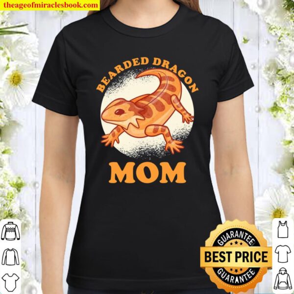 Retro Vintage Bearded Dragon Mom Reptile Keeper Classic Women T-Shirt