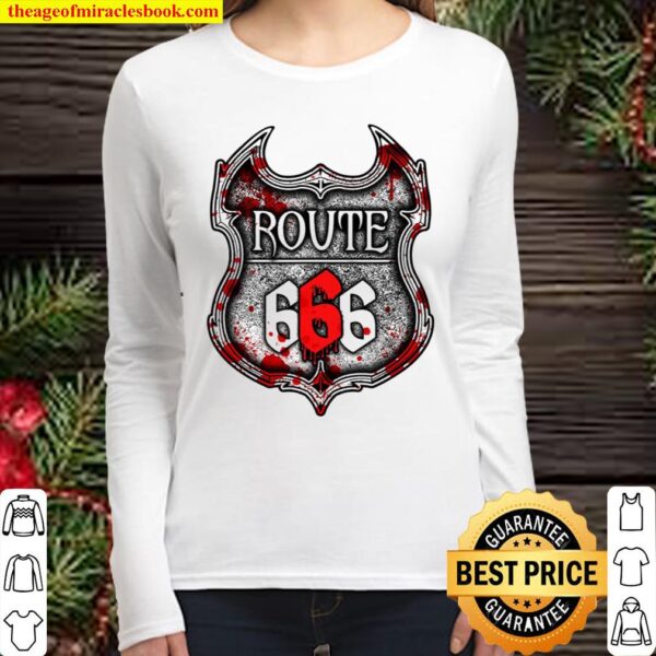 Route 666 I Road To Hell I Satanic Women Long Sleeved