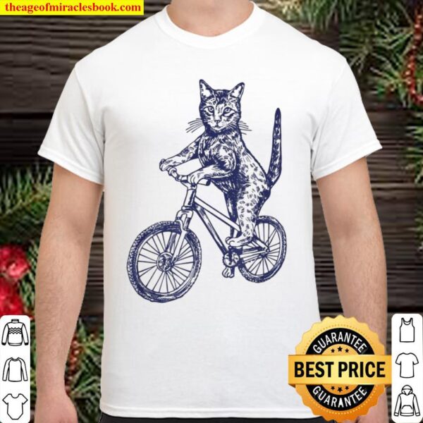 SEEMBO Cat Cycling Bicycle Cyclist Bicycling Biking Fun Bike Shirt