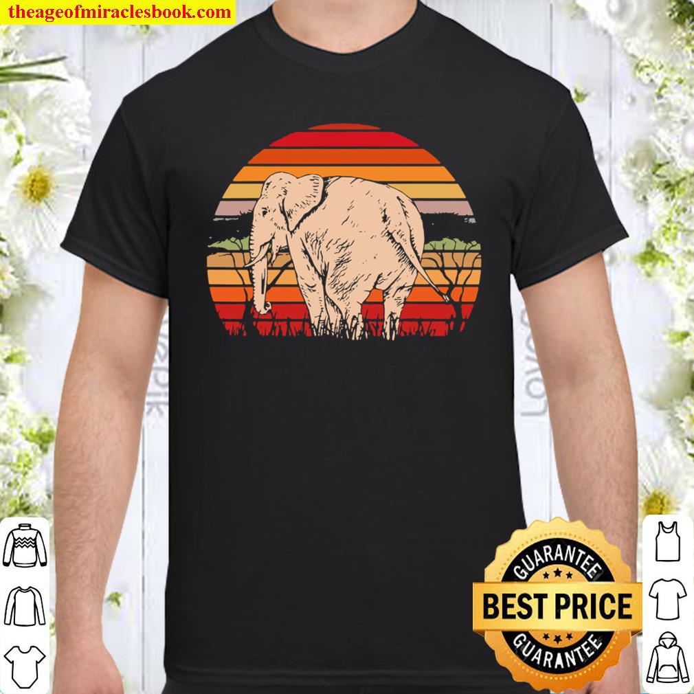Safari Africa Animal Zoo Keeper Retro Elephant Shirt