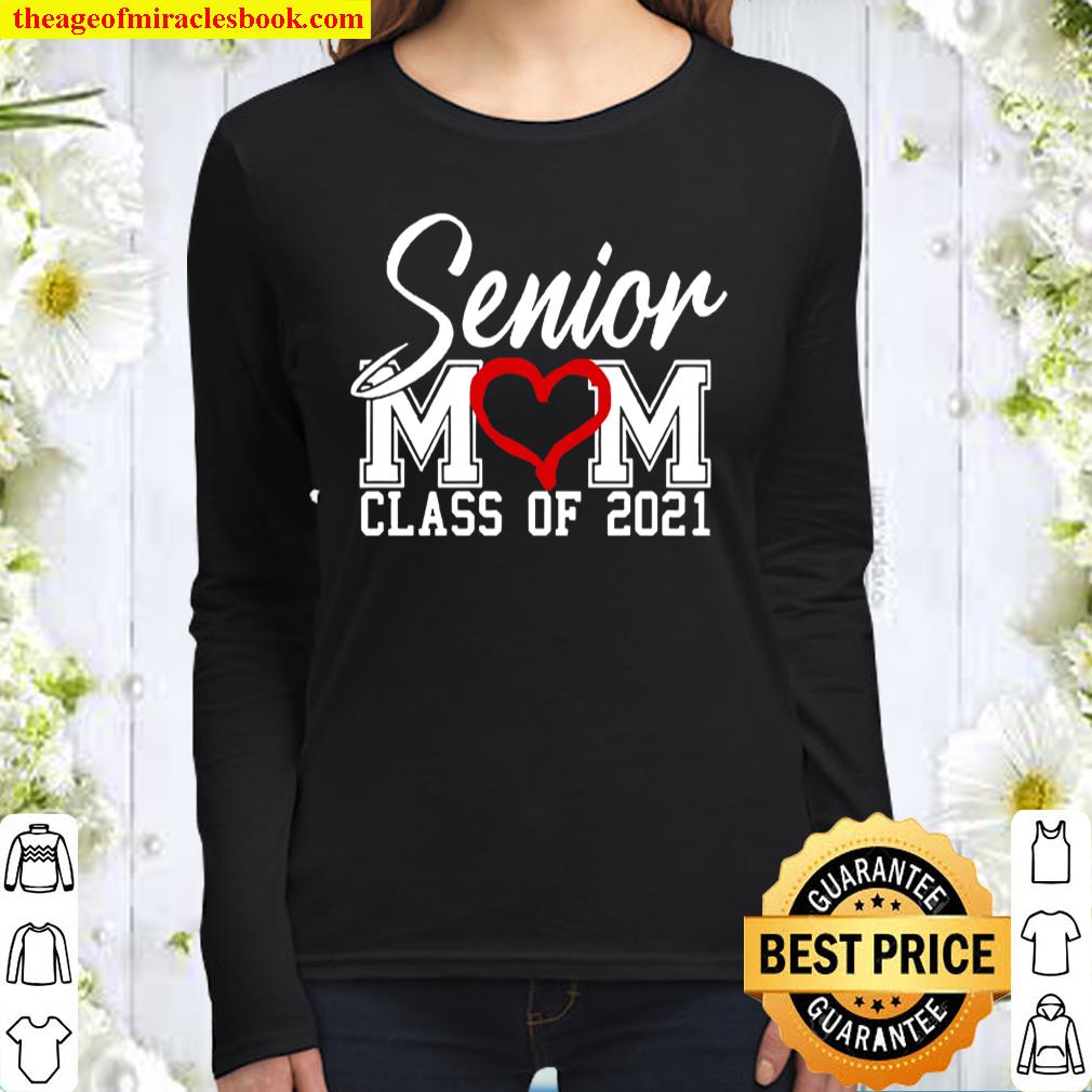 Senior Mom 2021 TShirt Graduation Women Long Sleeved