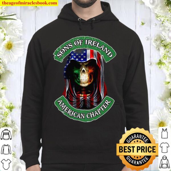 Skull Sons Of Ireland American Flag Chapter St. Patrick’s day Hoodie