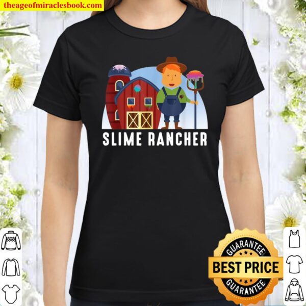 Slime Farmer With Barn And Farm Classic Women T-Shirt