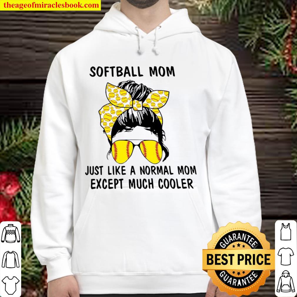 Softball Skull Mom Just Like A Normal Mom Except Much Cooler Hoodie