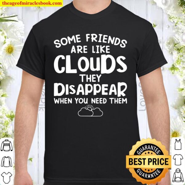 Some Friends Are Like Cloud They Disappear When You Need Them Shirt