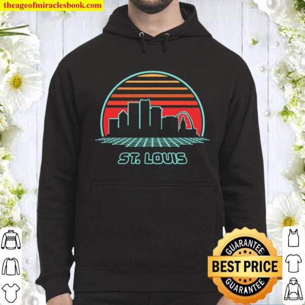 St. Louis City Skyline Retro 80’S Style Souvenir Hoodie