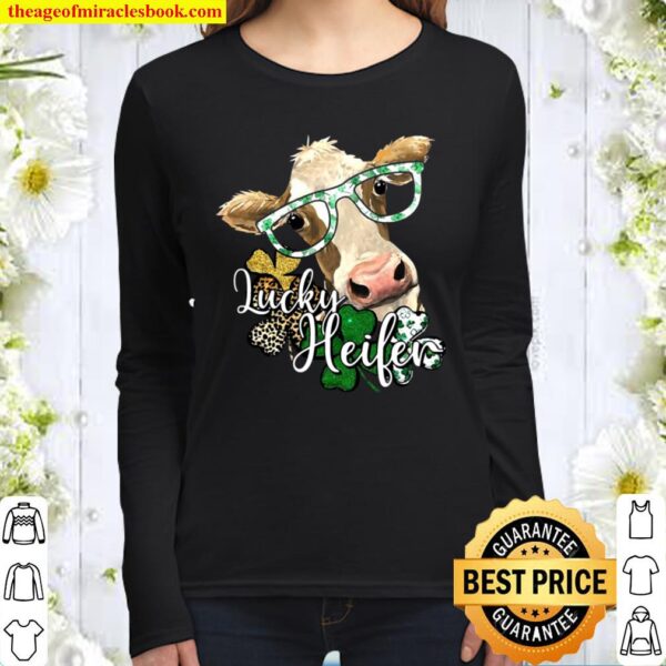 St. Patrick’s Day Cow Lucky Heifer Women Long Sleeved