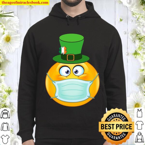 St. Patrick’s Day Face Mask Irish Shamrock On Hat Funny Hoodie