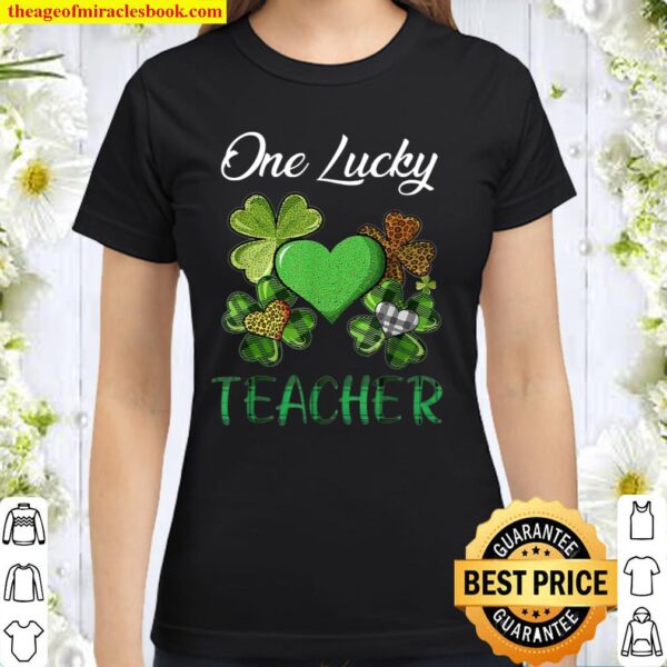 St.Patrick’s Day Women’s Shamrock Buffalo Plaid Teacher Classic Women T-Shirt