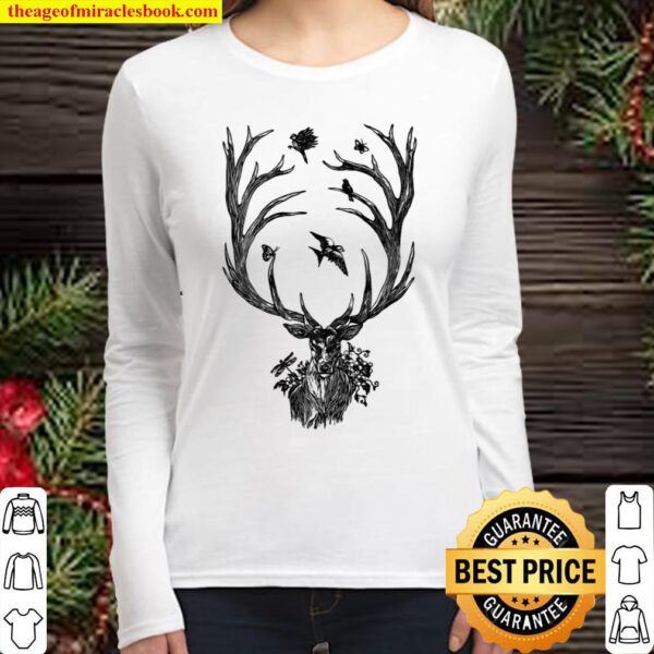 Stag _ Woodland Critters Women Long Sleeved