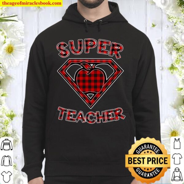 Super Teacher Superhero Apple Hoodie