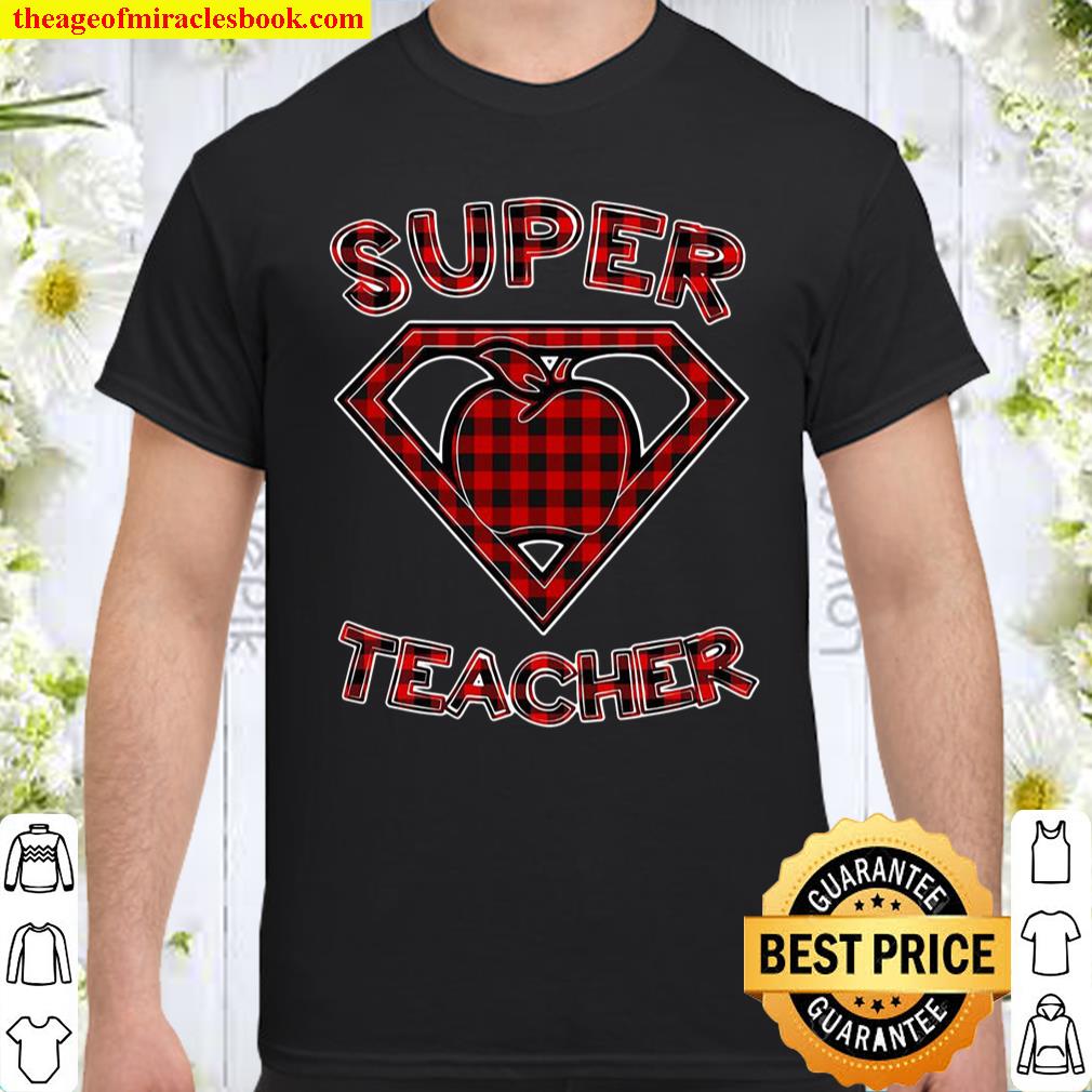 Super Teacher Superhero Apple Shirt