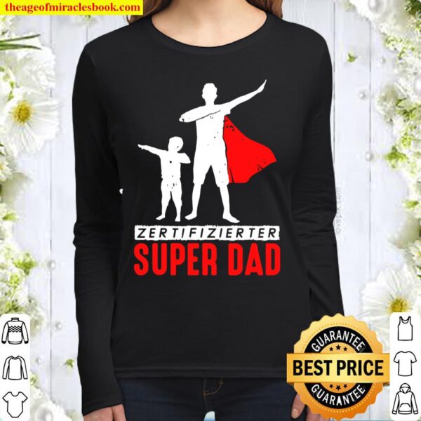 Superdad Father Bonus Papa Daddy Stepdad Dad Women Long Sleeved