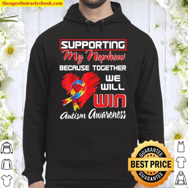 Supporting My Nephew Puzzle Autism Awareness Month Hoodie