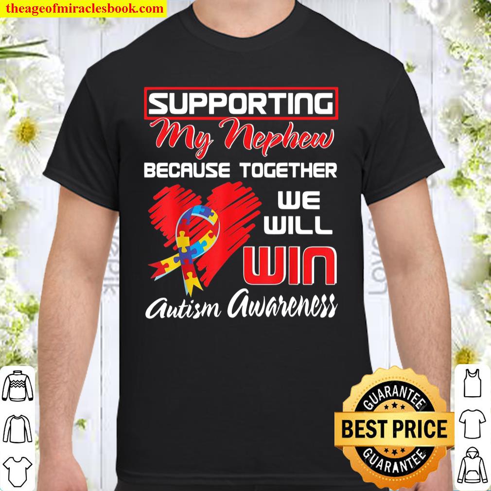 Supporting My Nephew Puzzle Autism Awareness Month Shirt