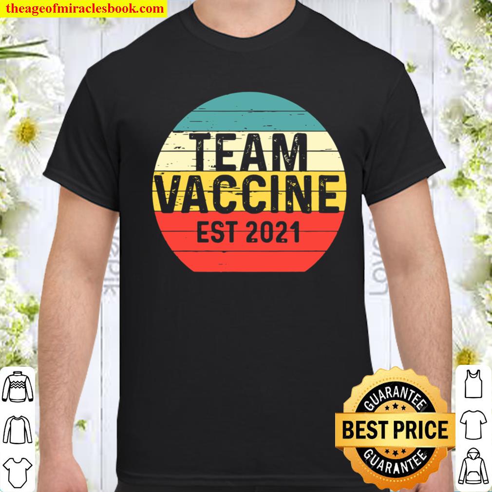 Team Vaccine 2021 Pro Vaccination Social Distancing Retro Shirt