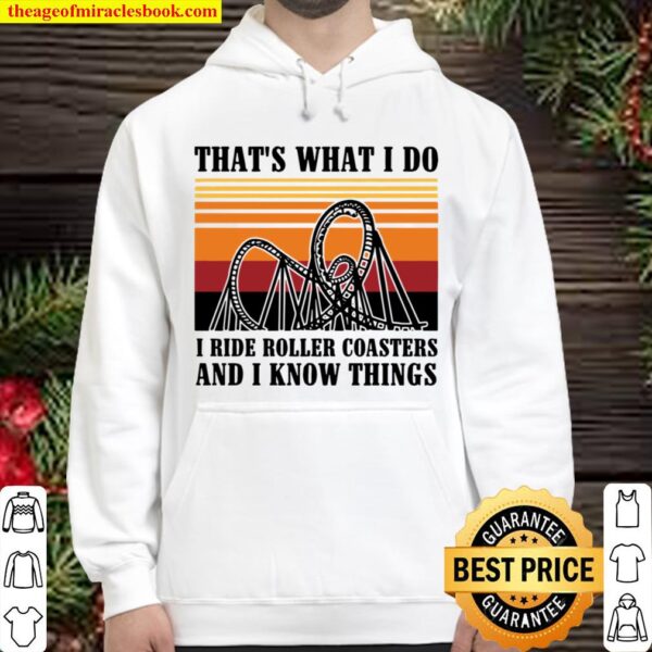 That’s What I Do I Ride Roller Coasters And I Know Things Vintage Retr Hoodie