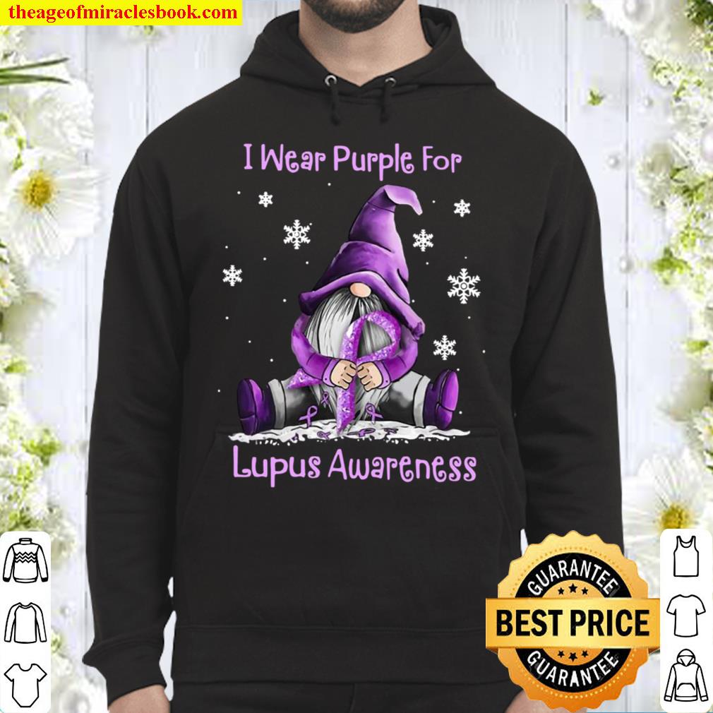 The Gnome I Wear Purple For Lupus Awareness Hoodie