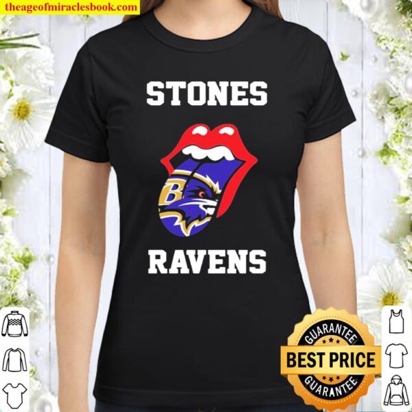 The Rolling Stones Baltimore Ravens 2021 Classic Women T-Shirt