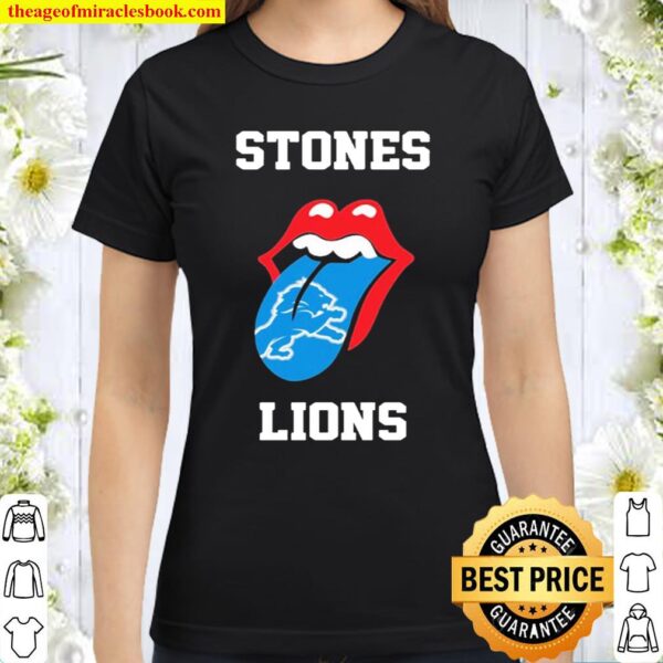 The Rolling Stones Detroit Lions 2021 Classic Women T-Shirt