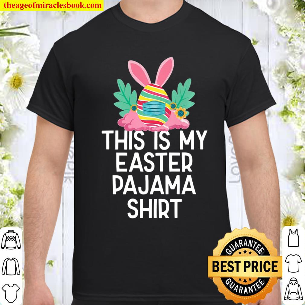 This Is My Easter Pajama Shirt Funny Easter Egg Bunny Masked Shirt