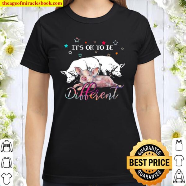 Three Pigs It’s Ok To Be Different Classic Women T-Shirt