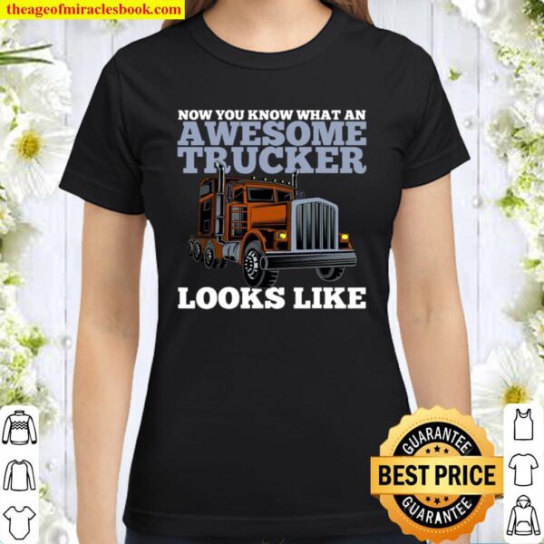 Trucker Truck Awesome Vintage Classic Women T-Shirt