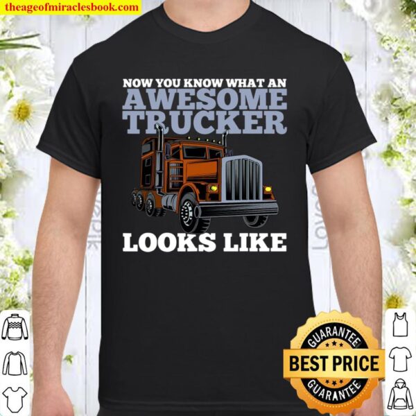 Trucker Truck Awesome Vintage Shirt