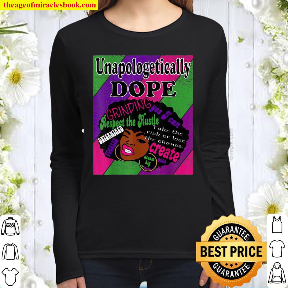 Unapologetically Dope Educated Black Natural Hair Women Long Sleeved