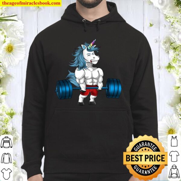 Unicorn Boy Weightlifting Love Awesome Hoodie