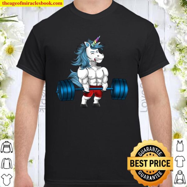 Unicorn Boy Weightlifting Love Awesome Shirt