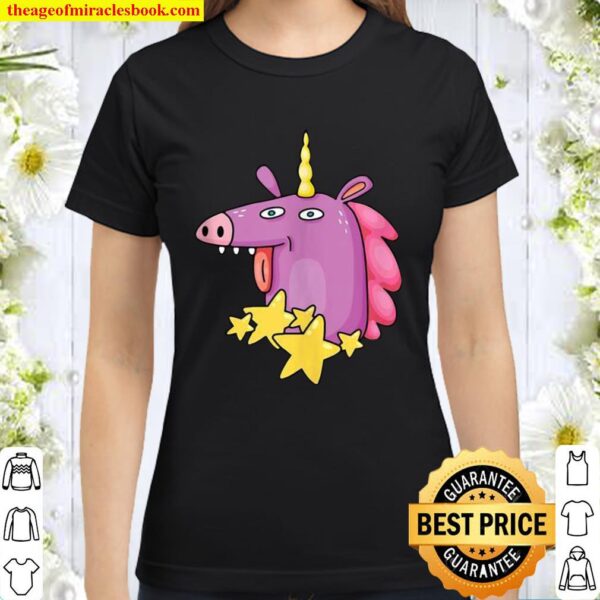 Unicorn design and girls Classic Women T-Shirt