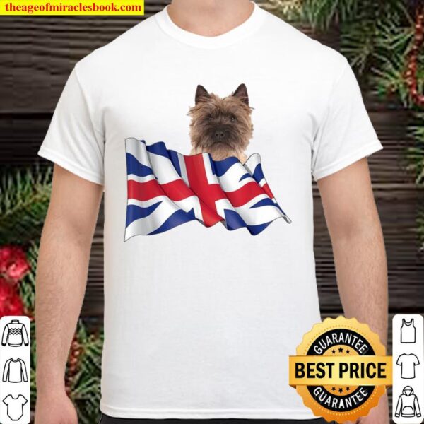 Union Jack Flag Dog Cairn Terrier Shirt