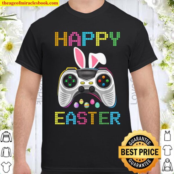 Video Game Easter Bunny Gaming Controller Gamer Boys Girls Shirt