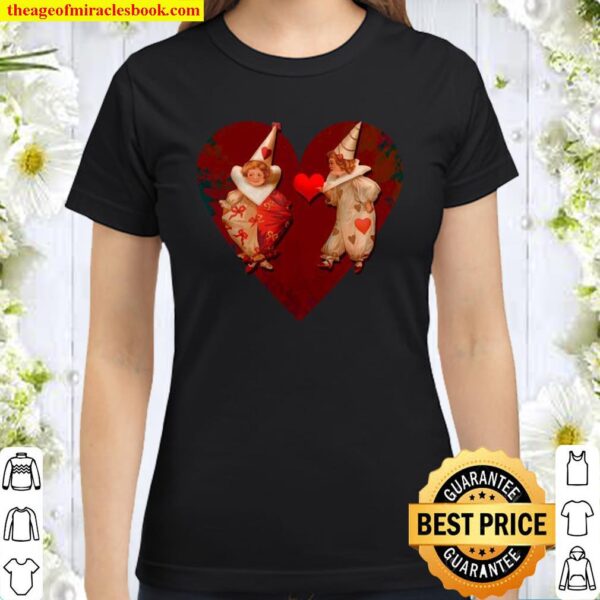Viktorianische Kinder gekleidete geben Valentinstag Herz Langarmshirt Classic Women T-Shirt