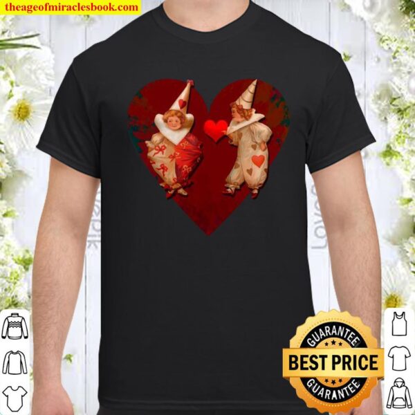 Viktorianische Kinder gekleidete geben Valentinstag Herz Langarmshirt Shirt