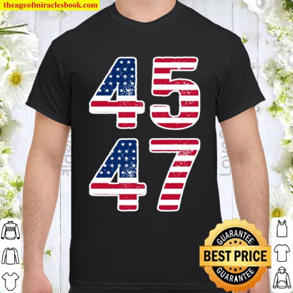 Vintage 45 47 Squared Trump 2024 Election Shirt