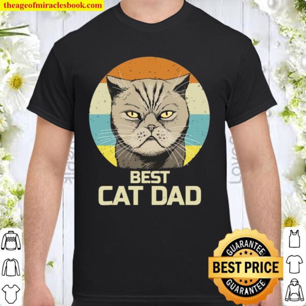 Vintage Best Cat Dad’s Fathers Day Shirt