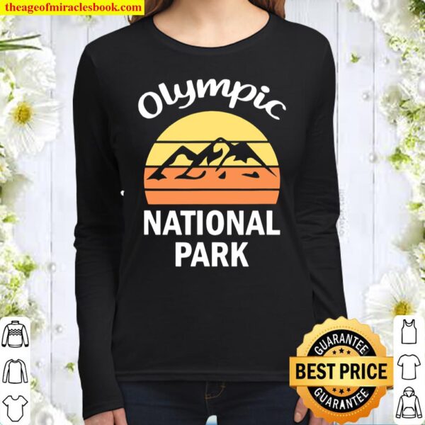 Vintage Olympic National Park Women Long Sleeved