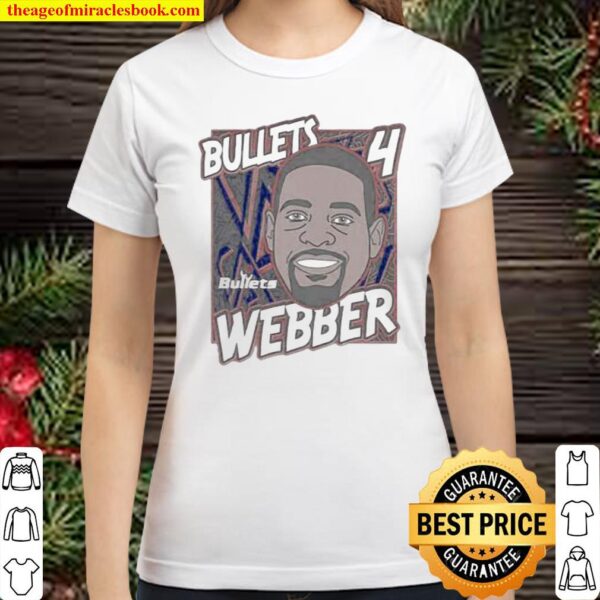 Washington Bullets Chris Webber King Of The Court Player Classic Women T-Shirt