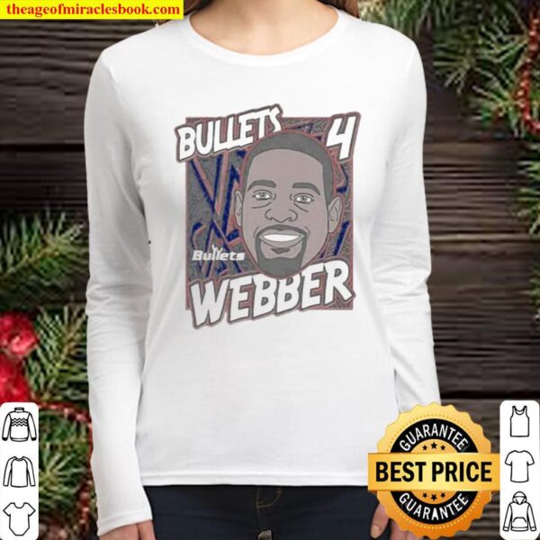 Washington Bullets Chris Webber King Of The Court Player Women Long Sleeved