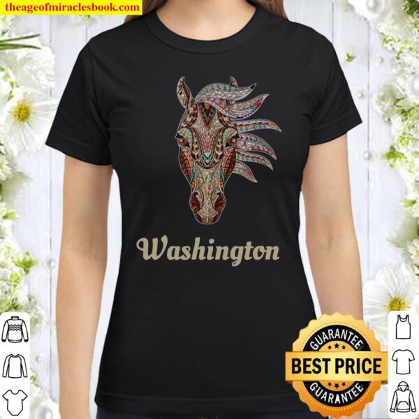 Washington Geometric Tribal Country Art Classic Women T-Shirt